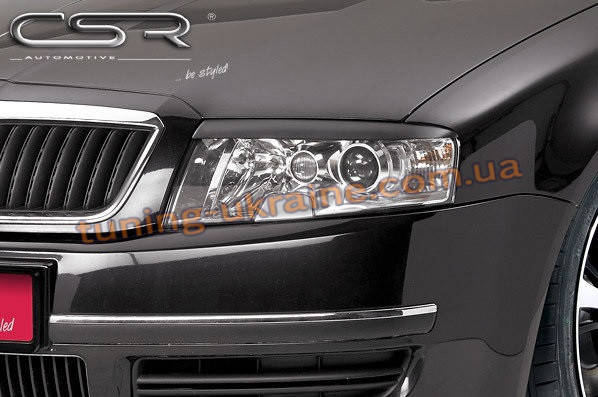 

Реснички на фары для Skoda Superb 2001-2008, Черный