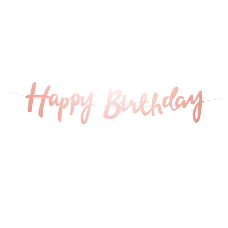 

Гирлянда Happy Birthday розовое золото 1,5м 510203