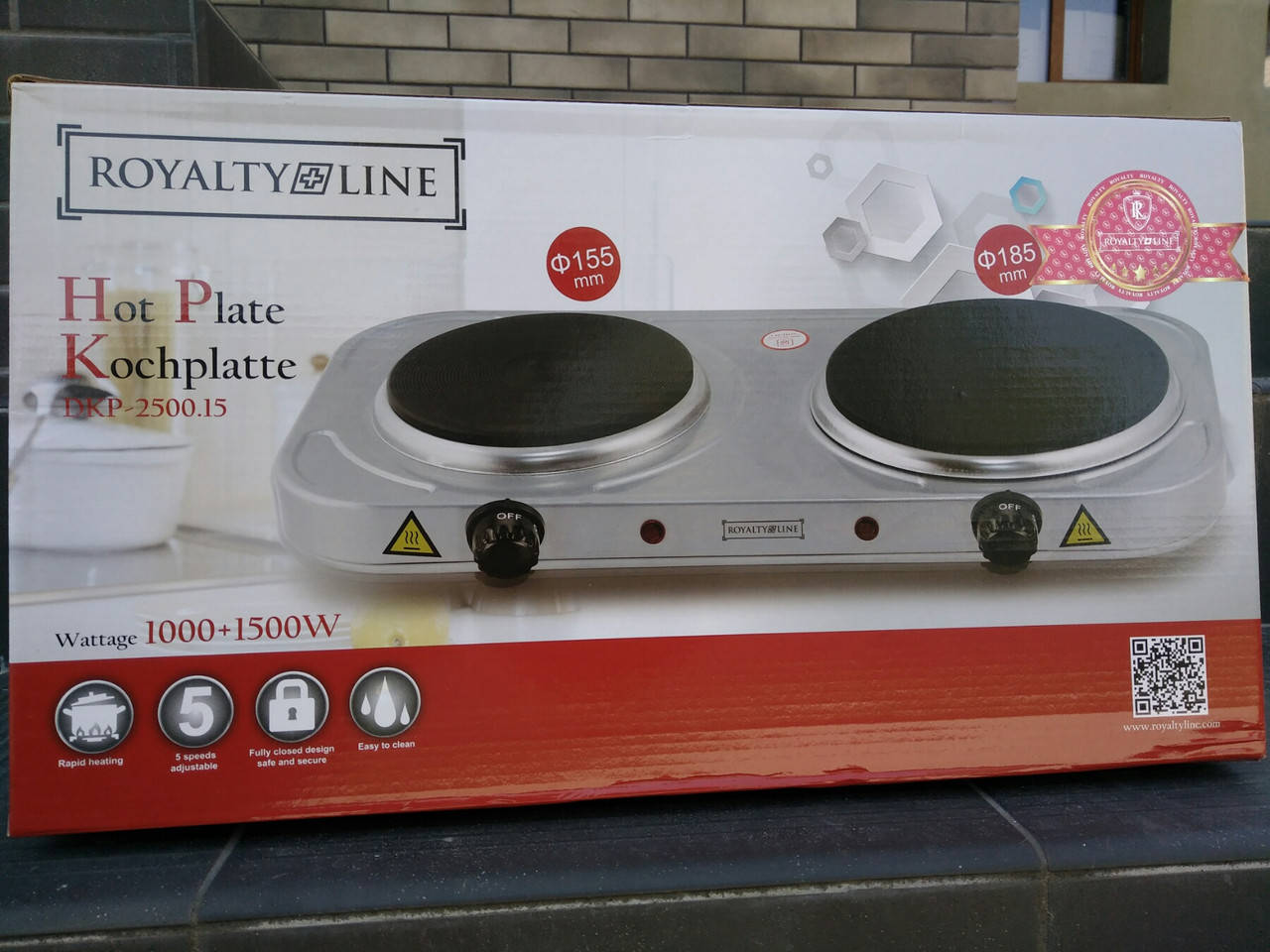 

Електроплита настільна кухонна Royalty Line RL-DKP2500.15