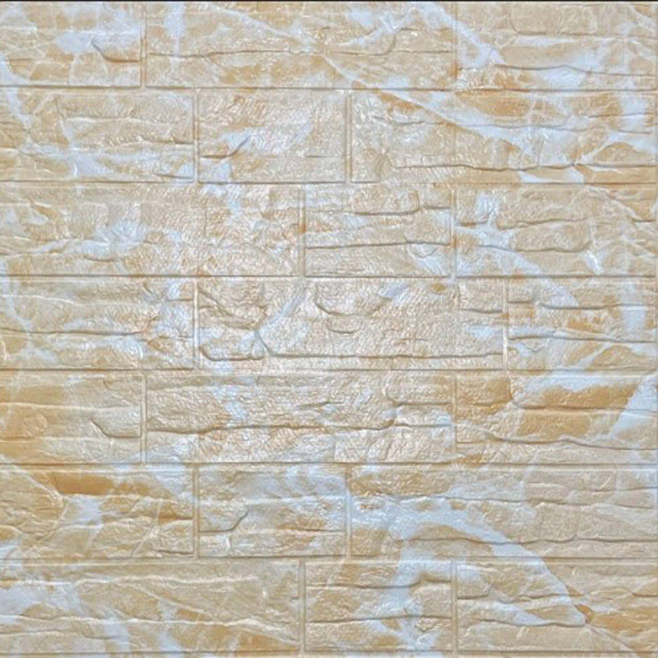

Самоклеющаяся декоративная 3D панель БЕЖЕВЫЙ РВАНЫЙ КИРПИЧ 700х700х5 мм