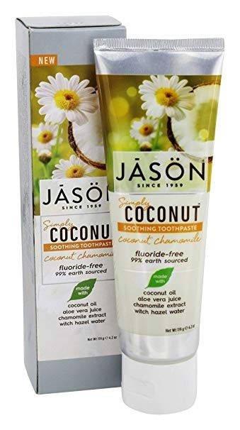 

Зубная паста «Заживляющая» с маслом кокоса Simply Coconut™ (119 г) Jason (США)