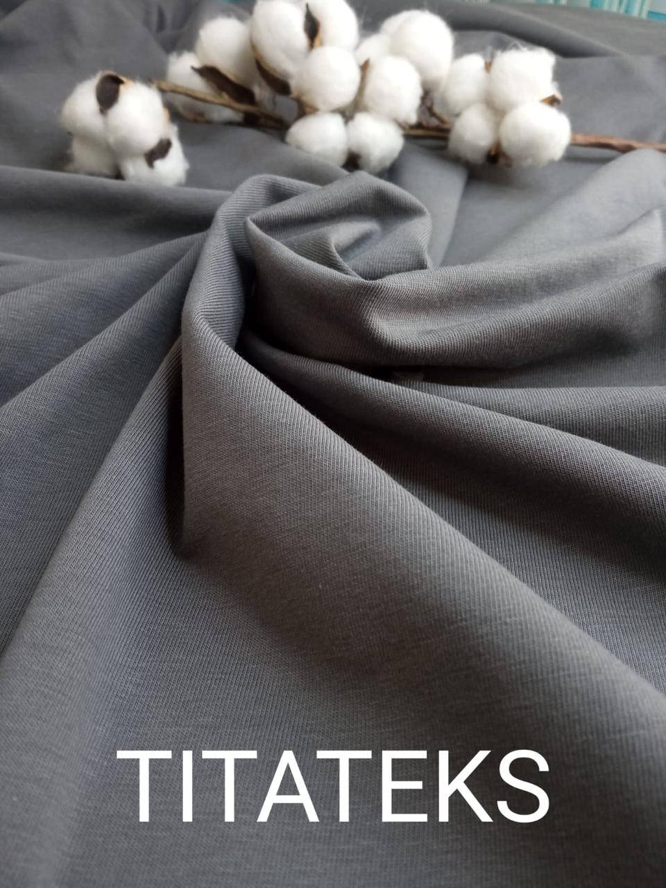 

Стрейч-кулир Фумэ, компакт-пенье, Турция (175-180 г/м2), Pantone 18-4006 TPG., Темно-серый