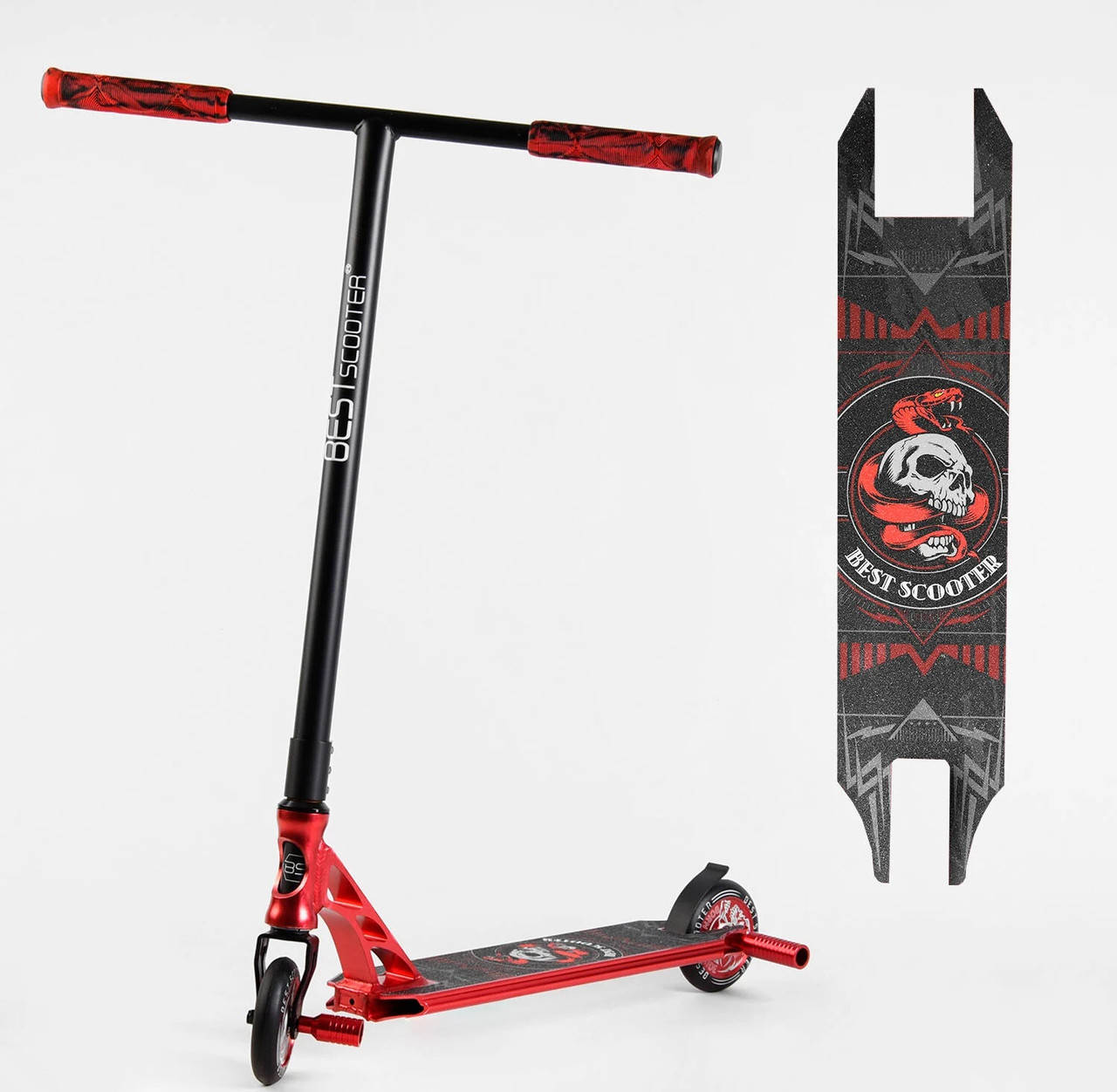 

Самокат трюковый 46409 Best Scooter красный 07484