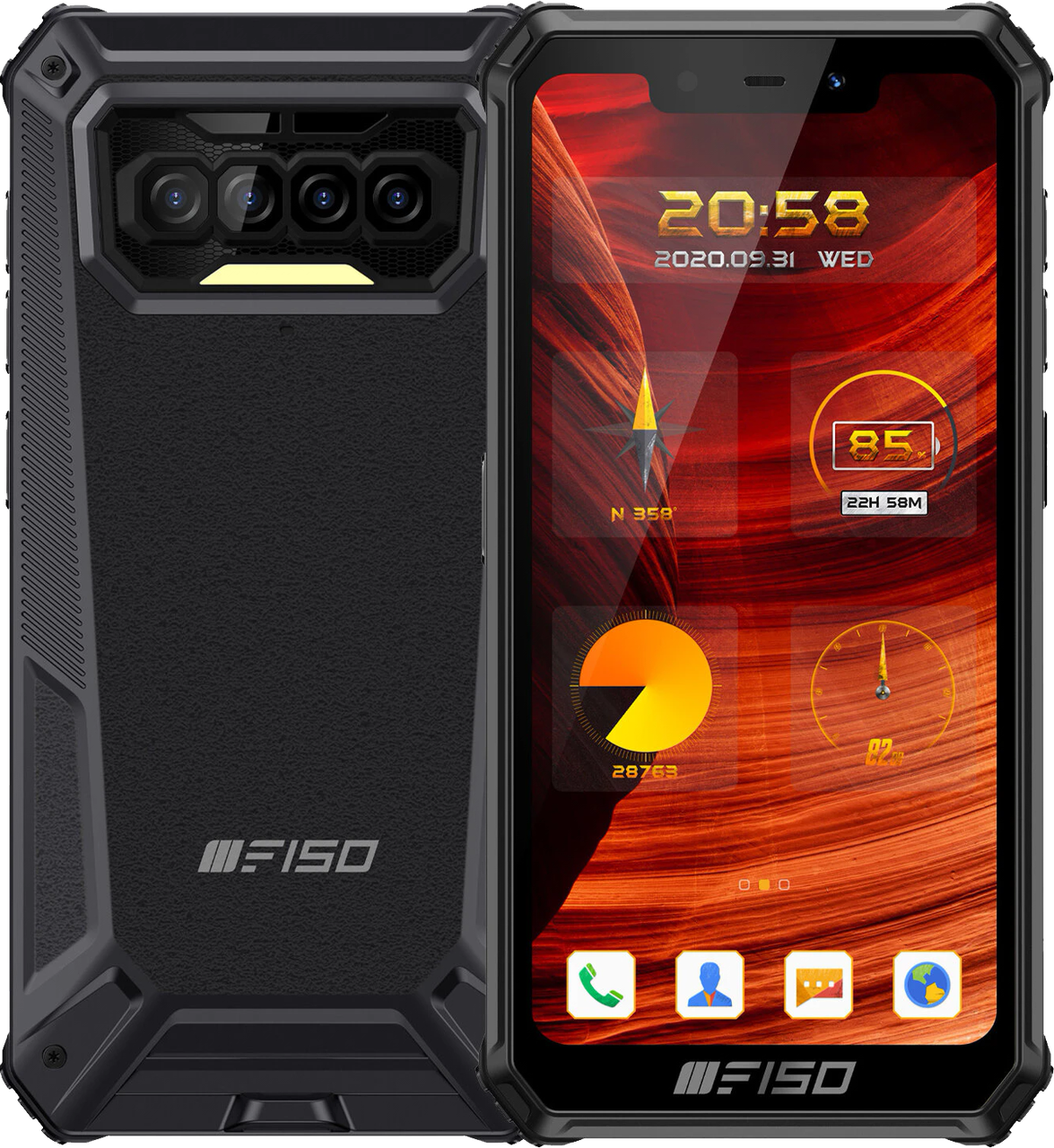 

Oukitel F150 B2021 6/64Gb Black, IP68, 8000 mAh, NFC, Android 10, Защищенный смартфон Oukitel F150 Bison 2021
