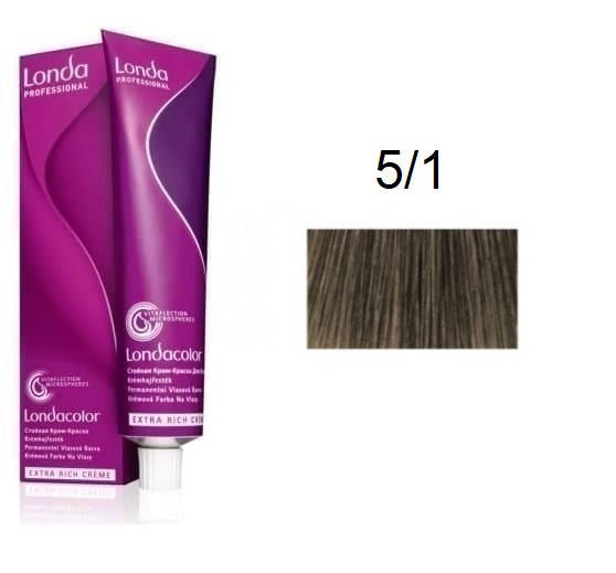 

Крем-краска для волос Londacolor 5/1 Светлый шатен пепельный 60 мл