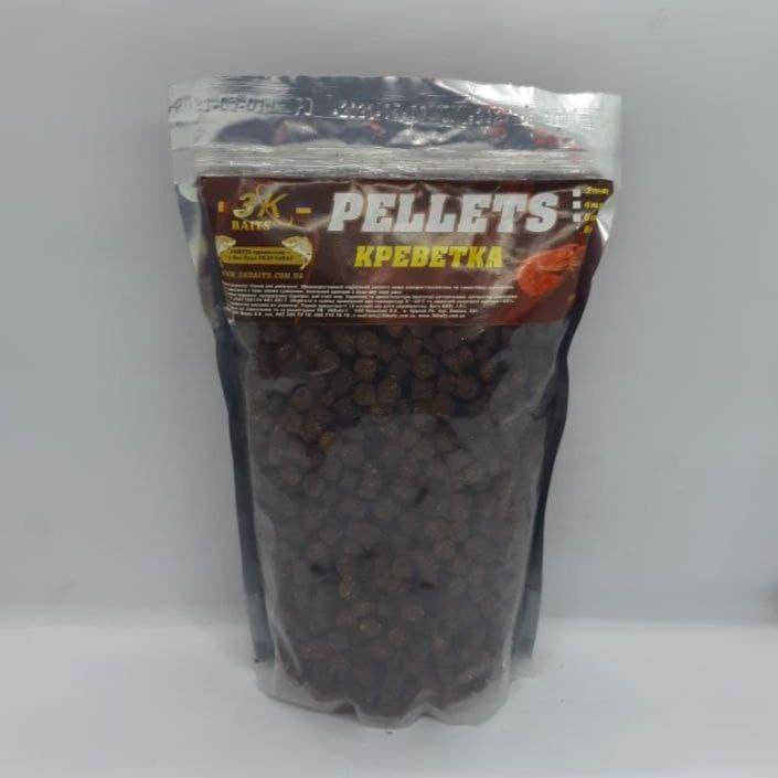 

Карповый пеллетс (креветка) 3K Baits. 8мм. 0,8 кг.