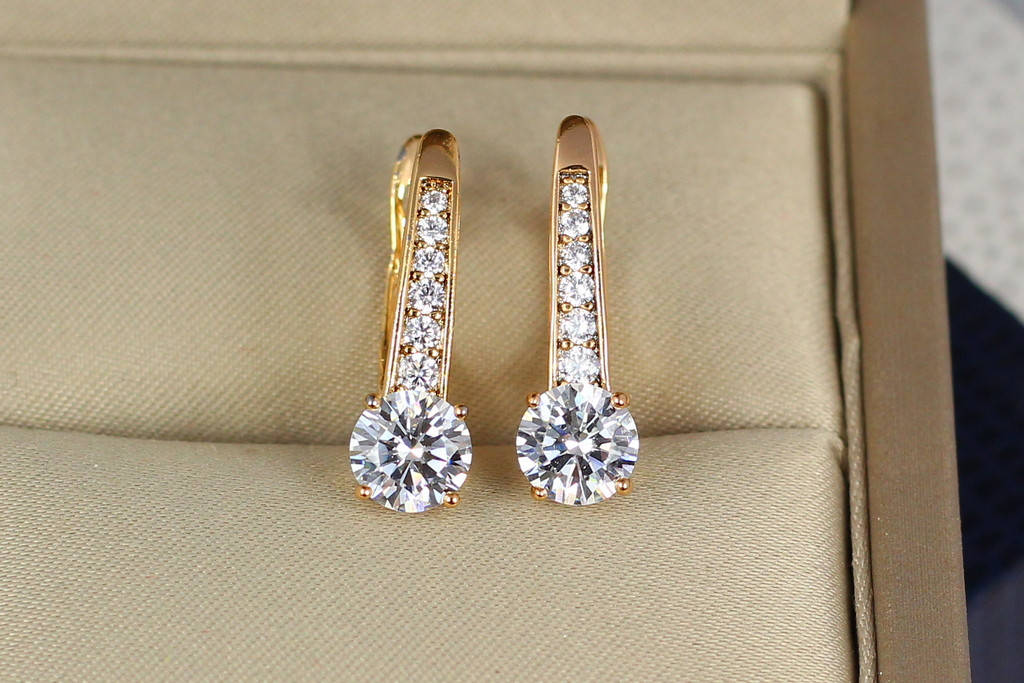 

Серьги Xuping Jewelry знак восклицания 2 см золотистые