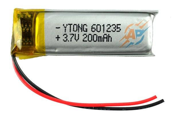 

Аккумулятор 200mAh 3.7v 601235 наушников, блютуз гарнитур, видеорегистраторов