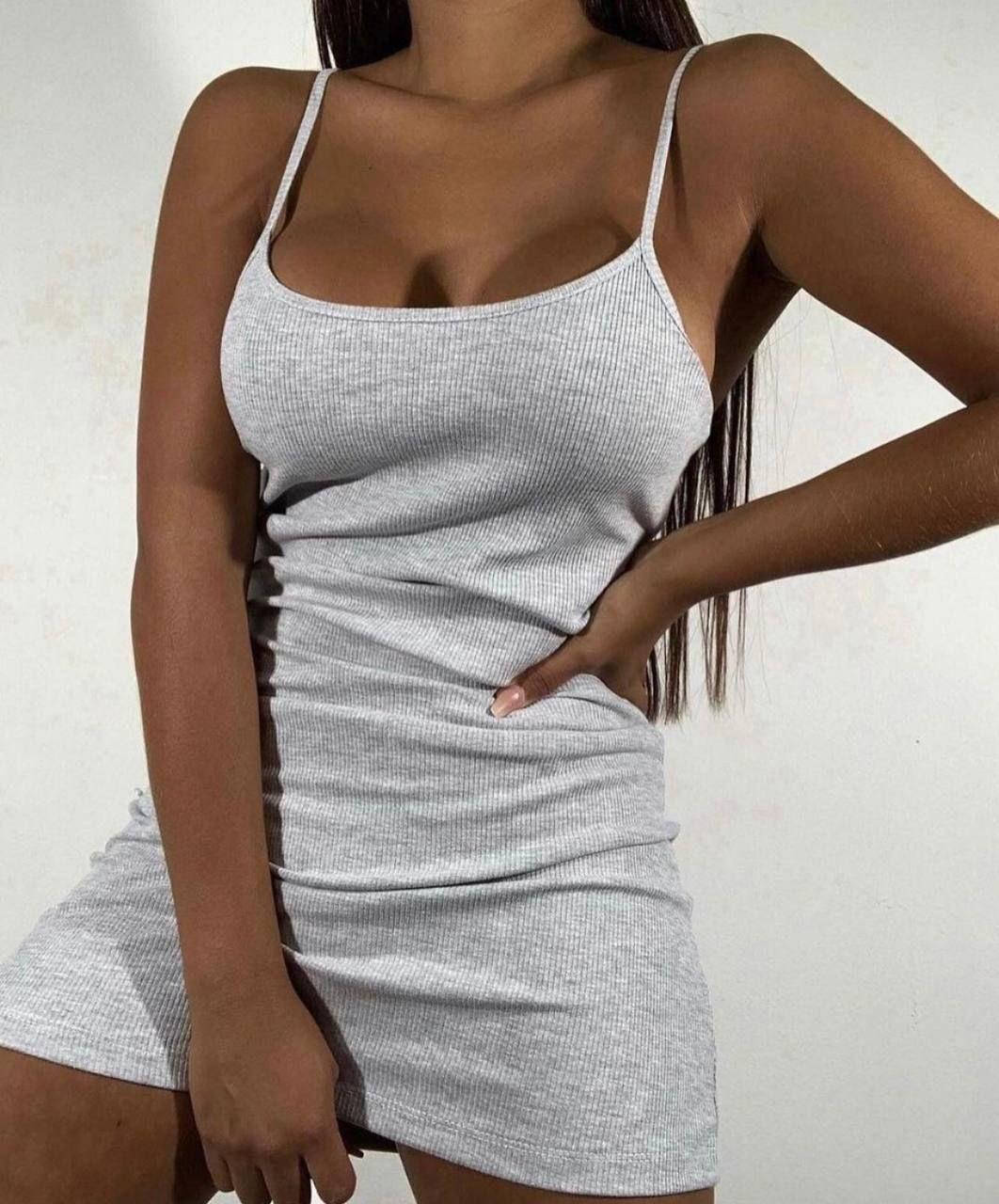 

Платье женское на брительках турецкий рубчик универсал (2цв) "DOMINI" от прямого поставщика