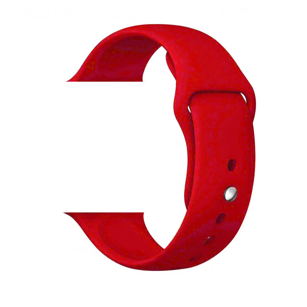

Ремешок браслет для Apple Watch 38mm/40mm/42mm/44mm Series 1/2/3/4 в стиле Sport Band красный