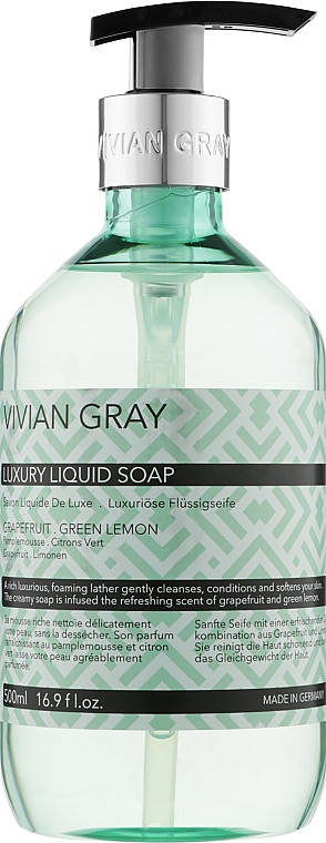 

Кремовое жидкое мыло Vivian Gray Modern Pastel Grapefruit & Green Lemon 500 мл