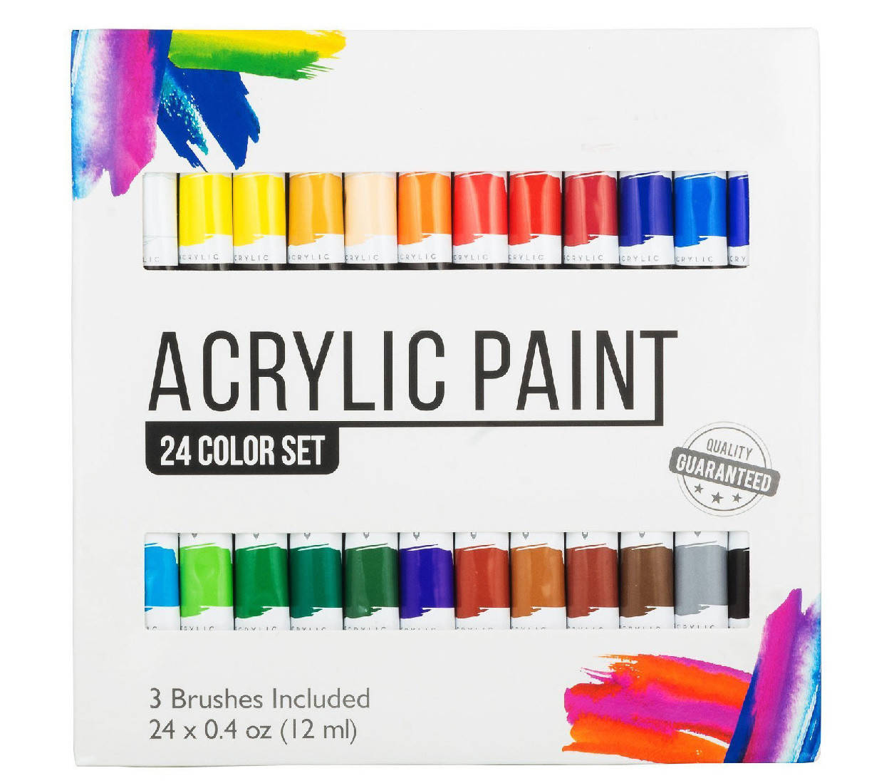 

Набор акриловых красок для рисования Yover AcriLyc Paint 24 цвета в тубах по 12 мл.