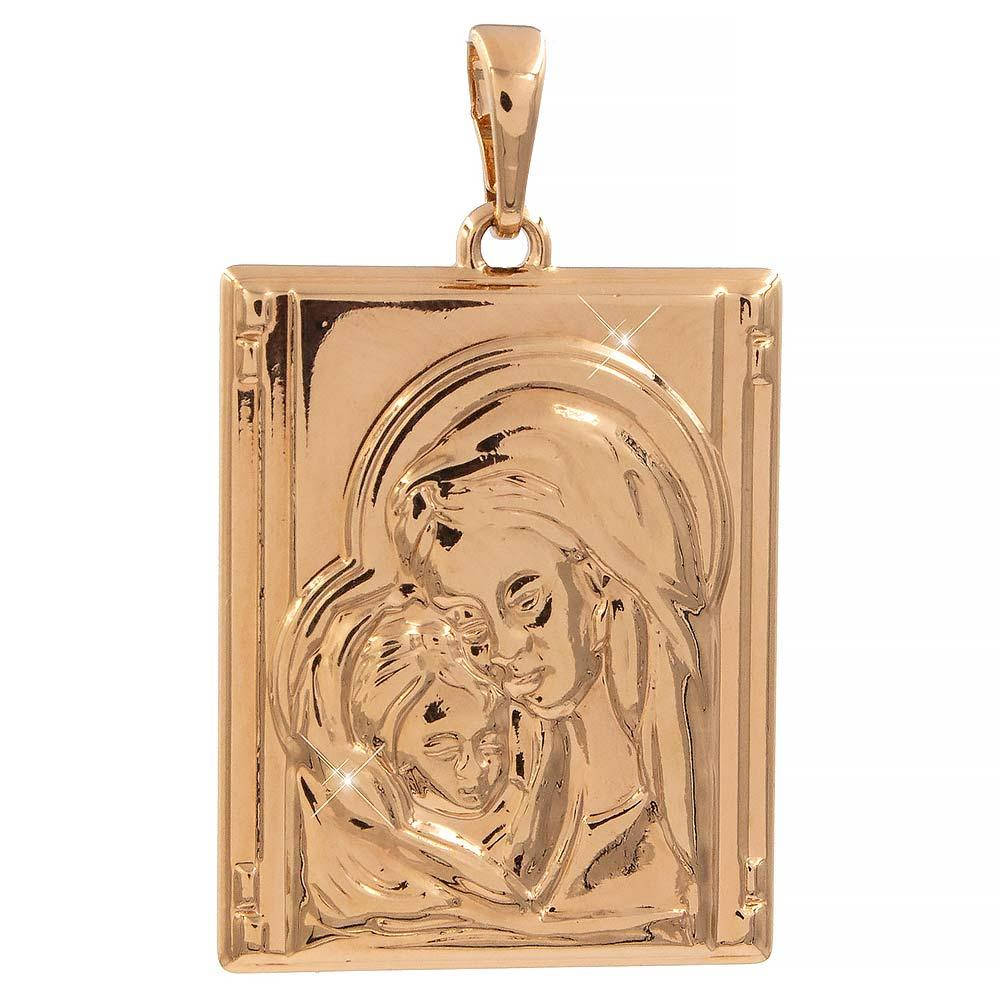 

Подвеска "Богородица" лимонная позолота