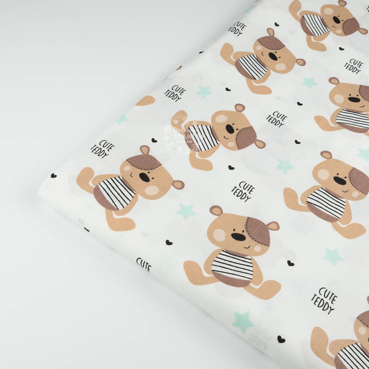 

Лоскут ткани №512а с коричневыми мишками "Gute Teddy", размер 54*77 см