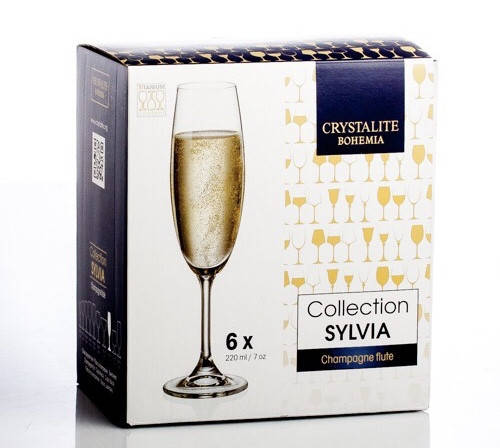 

Бокалы для шампанского Bohemia Sylvia (Klara) 220ml