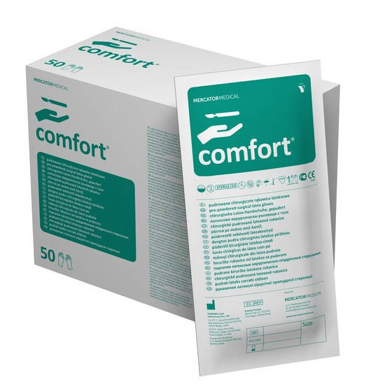 

Перчатки Comfort латексные хирургические стерильные припудренные р.6,0
