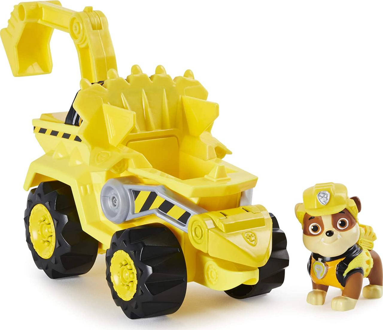 

Щенячий патруль спасательный Дино автомобиль Крепыша Paw Patrol Dino Rescue Rubble’s Deluxe Rev Up Vehicle