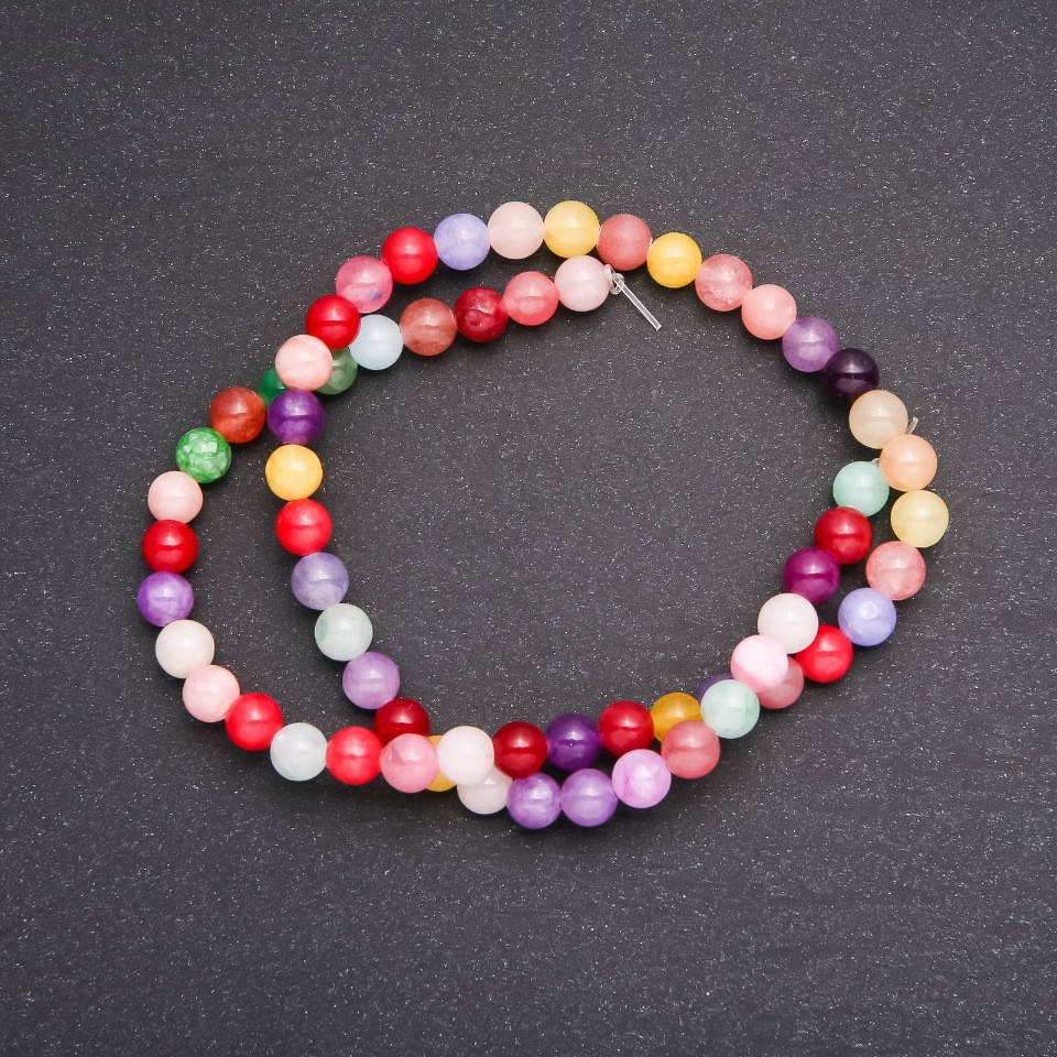 

Бусины на леске Ассорти камней d-6(+-)мм L-38см