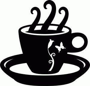 

Виниловая интерьерная наклейка - Чашечка кофе с узором 19х20 см