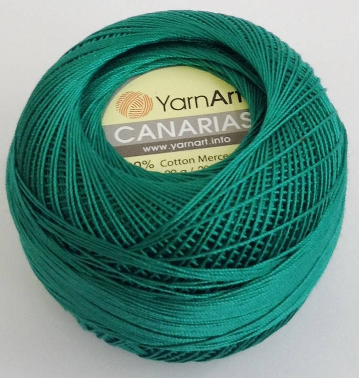 

Пряжа летняя хлопковая YarnArt Canarias Ярнарт Канарис 100% хлопок, Турция 6334- изумрудный