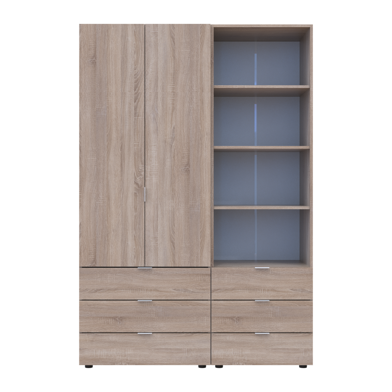 Шафа для одягу Doros Гелар Дуб сонома 2ДСП з пеналом 137.5х49.5х203.4 (42005180) 4