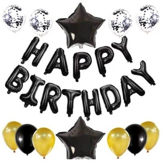 

Набор из шаров с гирляндой HAPPY BIRTHDAY | Черная звезда, Черный