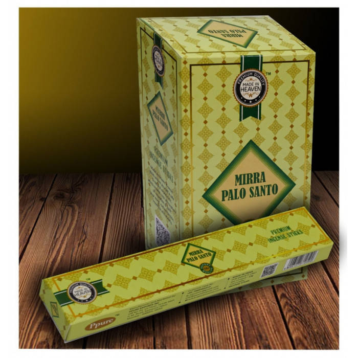 

Ароматические палочки благовония Мирра и Пало Санто (Mirra Palo Santo) 15 грамм