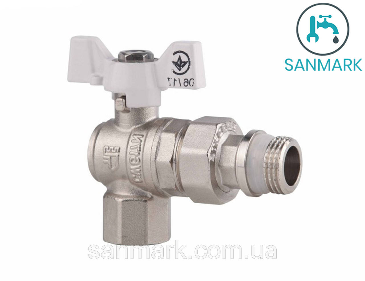 

Кран шаровый з американкой угловой SD PLUS PN40 1/2 (SF 223 W15)