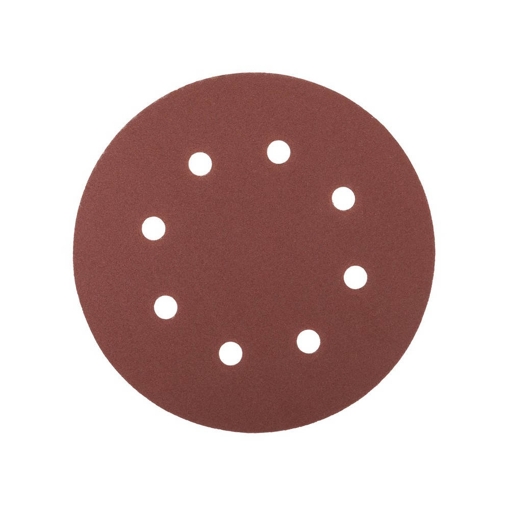 

Круг шлифовальный на липучке MASTERTOOL с 8 отверстиями 180 мм зерно 120 5 шт 08-1812-H