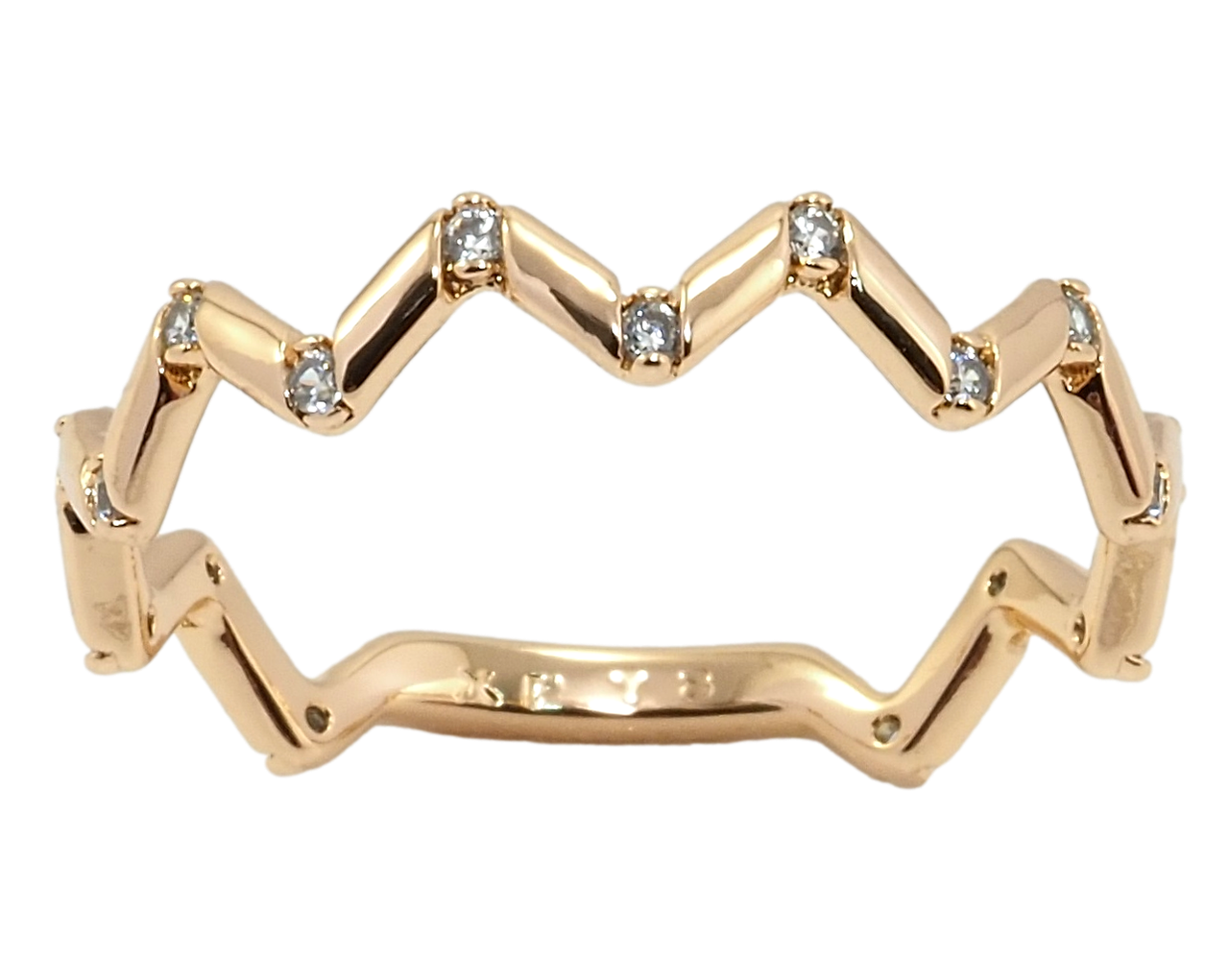 

Кольцо Xuping Позолота 18K "Зигзаг с цирконием" р.17,18