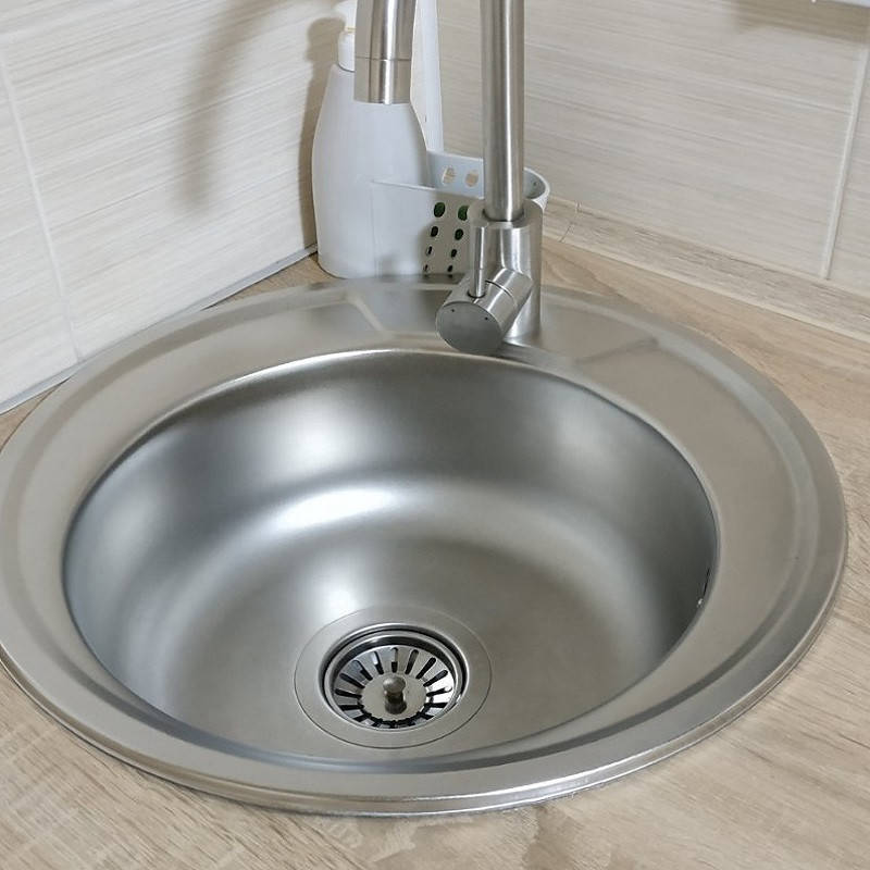 

Круглая кухонная мойка Platinum 450 Satin 0,6мм