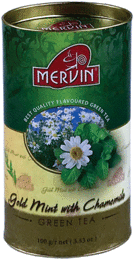 

Чай Зелёный Мервин Mervin Мята и ромашка 100 г Green tea