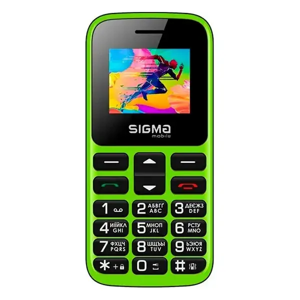 

Кнопочный телефон Sigma mobile Comfort 50 HIT2020 Green, Зелёный