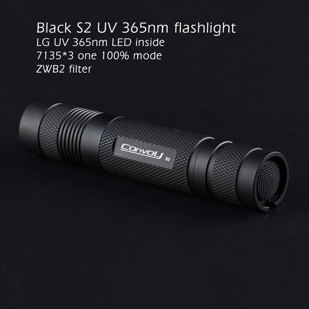 

Фонарь Convoy S2 LG 365nm UV (ультрафиолет), 1x18650