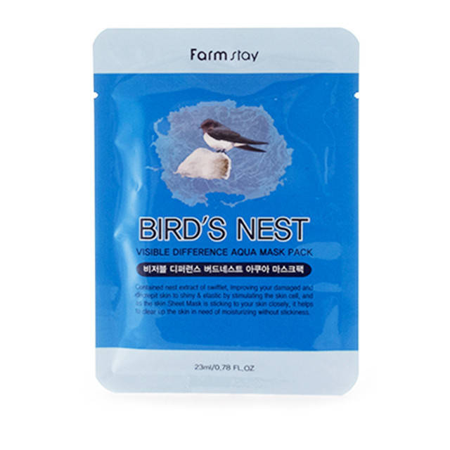 

Тканевая маска с экстрактом ласточкиного гнезда FarmStay Visible Difference Birds Nest Aqua Mask Pack