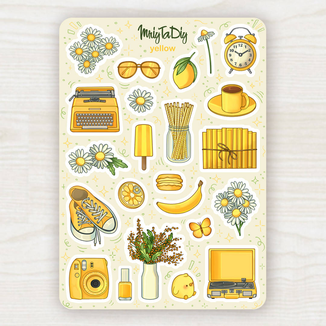 

Стикеры авторские YELLOW, Зелёный