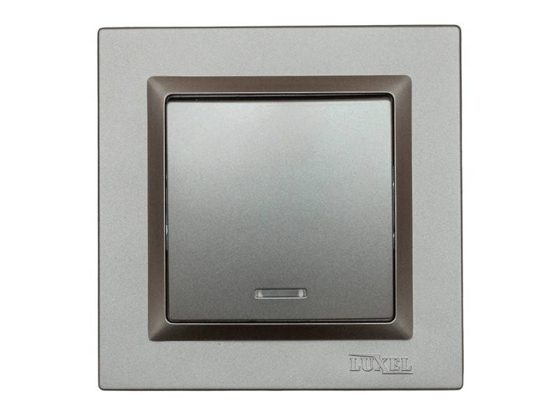 Выключатель с подсветкой Luxel JAZZ (9705) Графитовый