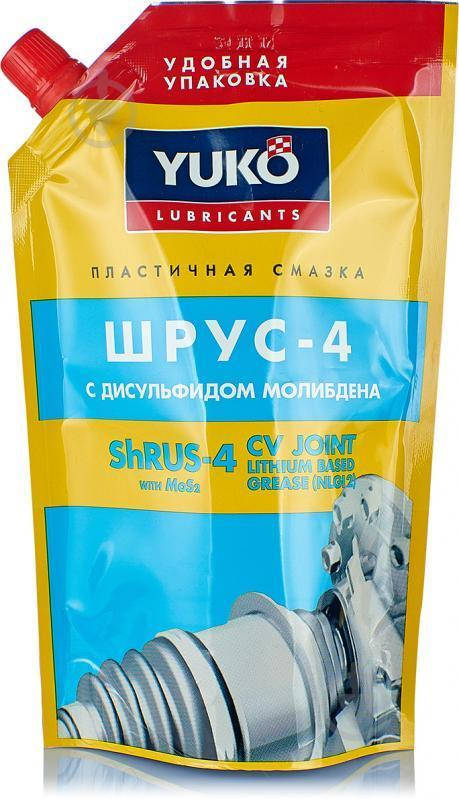 

Смазка YUKO ШРУС-4 NLGI2 EP2, 0,375кг Смазка пластичная автомобильная с дисульфидом молибдена 400