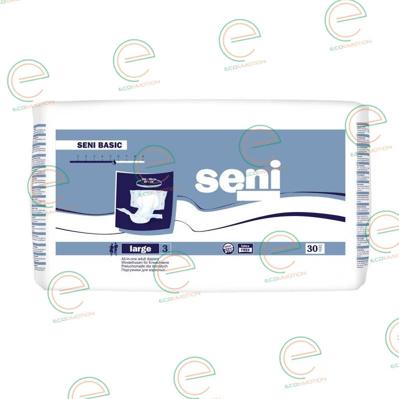 

Памперсы для взрослых 3 SENI BASIC L (large) 30 шт