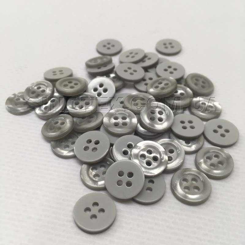 

10 шт. - Пуговицы рубашечные Ø-11мм цвет серый (1-2008-Ю-0029)