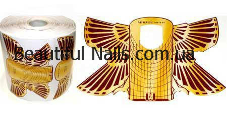 

Форма для наращивания ногтей двойная( широкая) крылья ,500 штук в рулоне