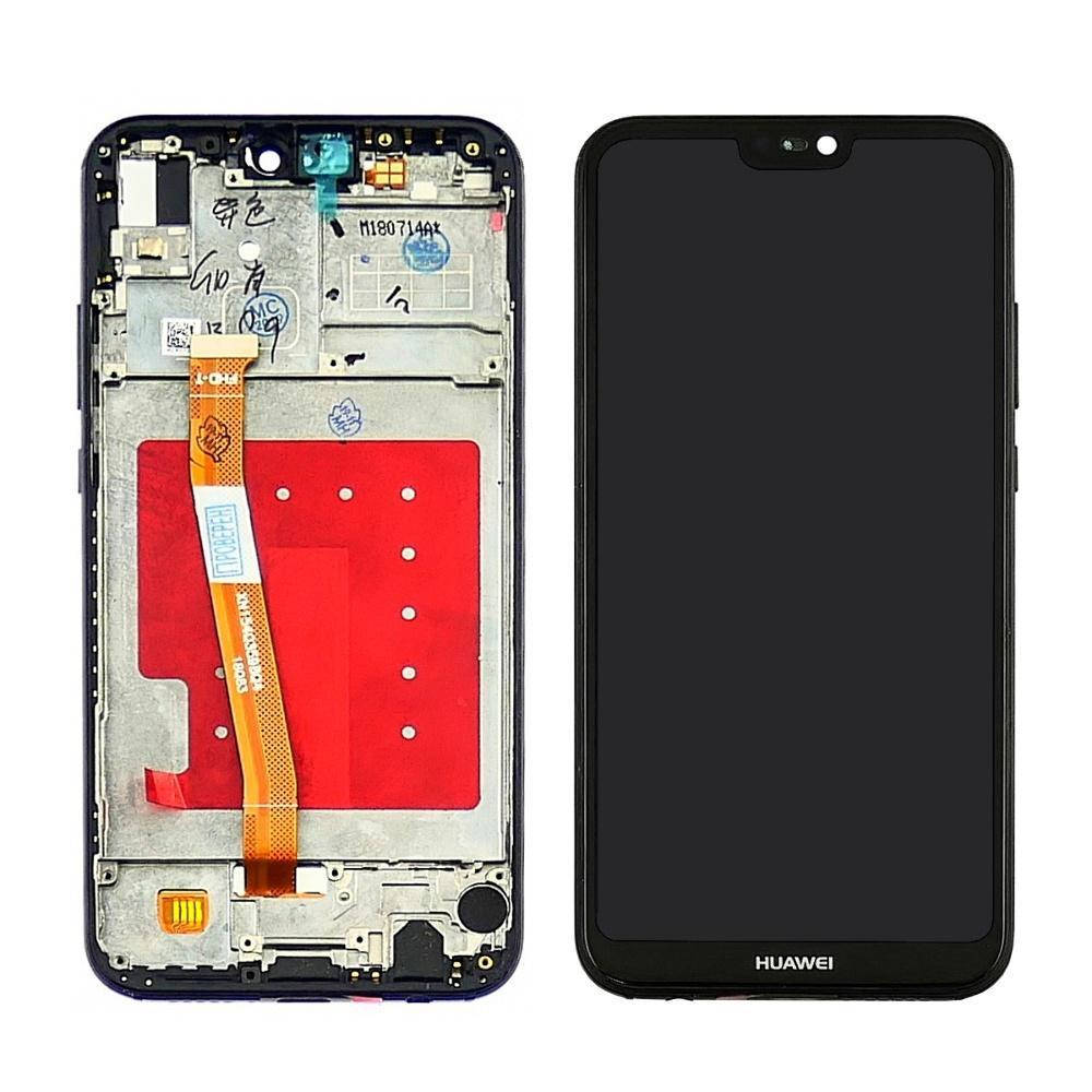 

Дисплей (lcd экран) для Huawei P20 Lite с чёрным тачскрином и корпусной рамкой, Черный