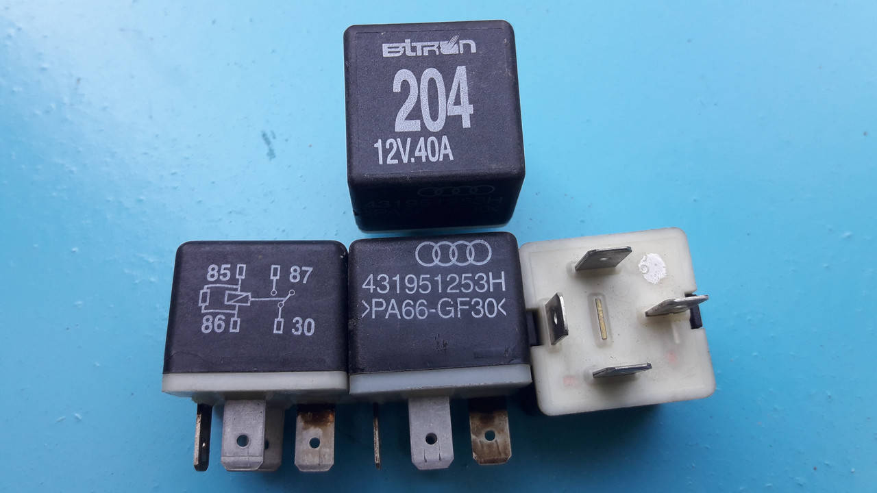 

Реле ауди audi 204 431951253H реле 4 контактное 12в 40а ампер