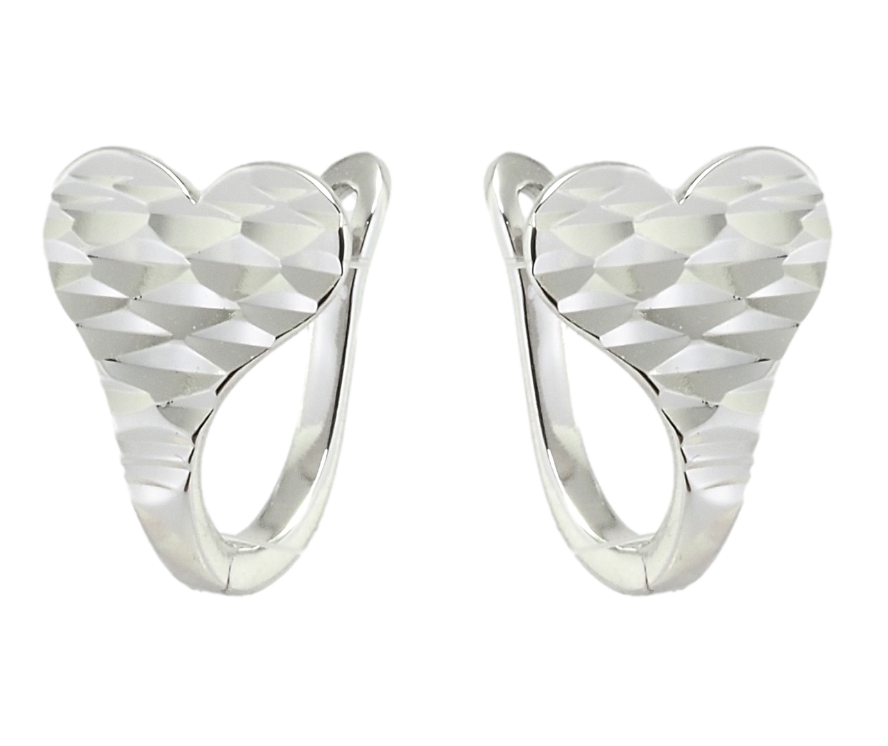 

Серьги Xuping Родий английский замок "Сердечки"