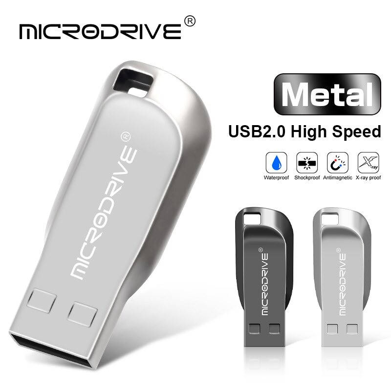 

USB флешка 32 GB. Металлический водонепроницаемый корпус, Светло-серый