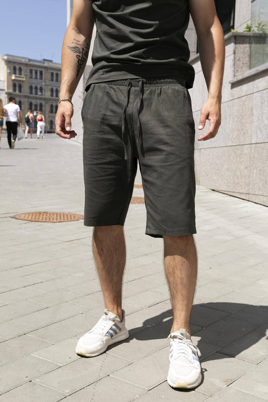 

Мужские Шорты льняные Intruder Flax Хаки спортивные классические