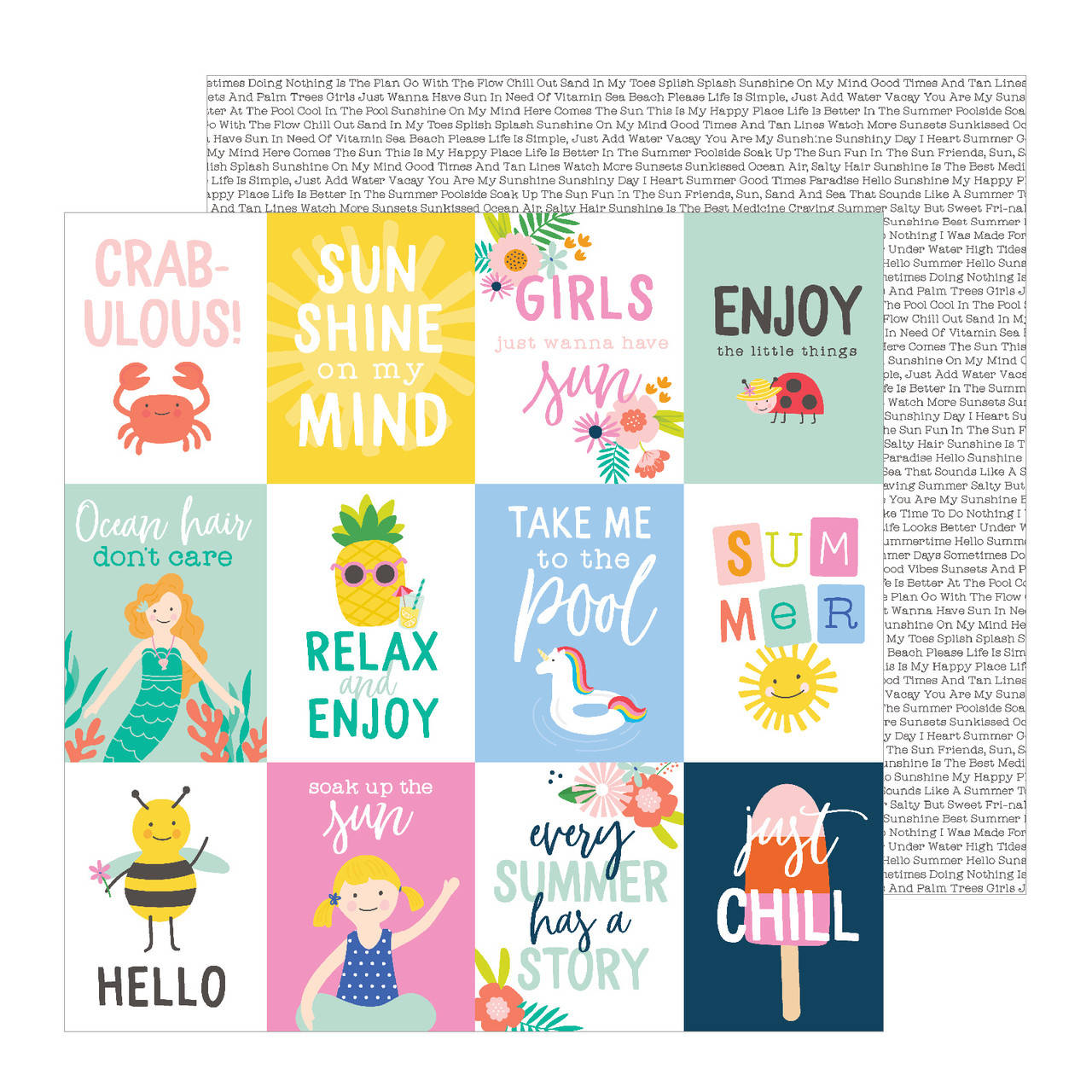 

Папір двосторонній - Oh Summertime - Oh Summertime - Pebbles - 30x30