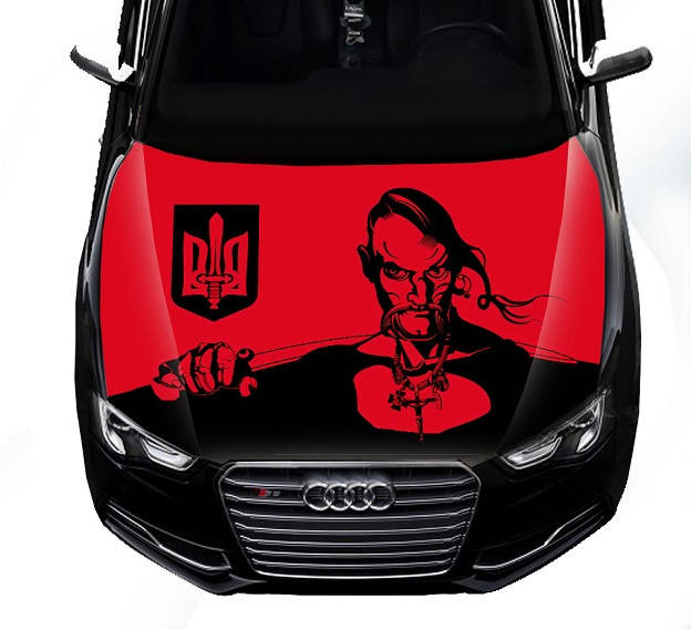 

Наклейка на капот 3D TUNING STUDIO Козак Тризуб Украина 1500х1200х0.15мм