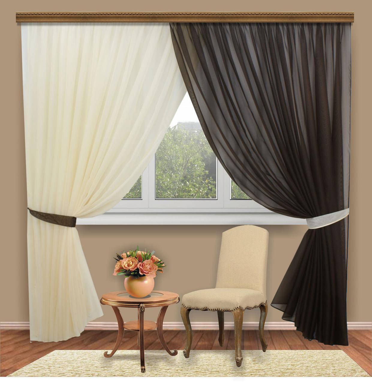 

Комплект штор из шифона