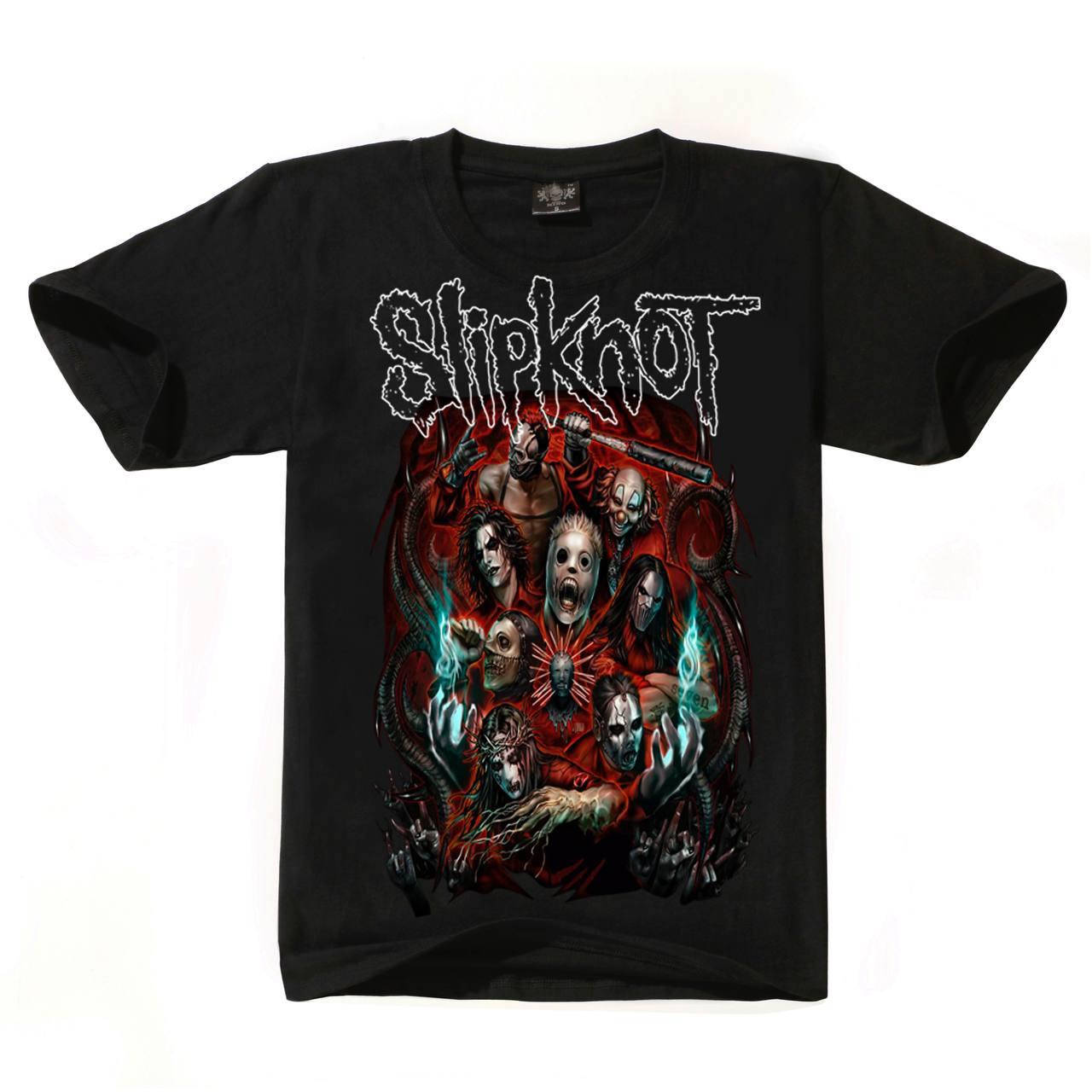 

Футболка Slipknot черная Слипкнот мужская с принтом